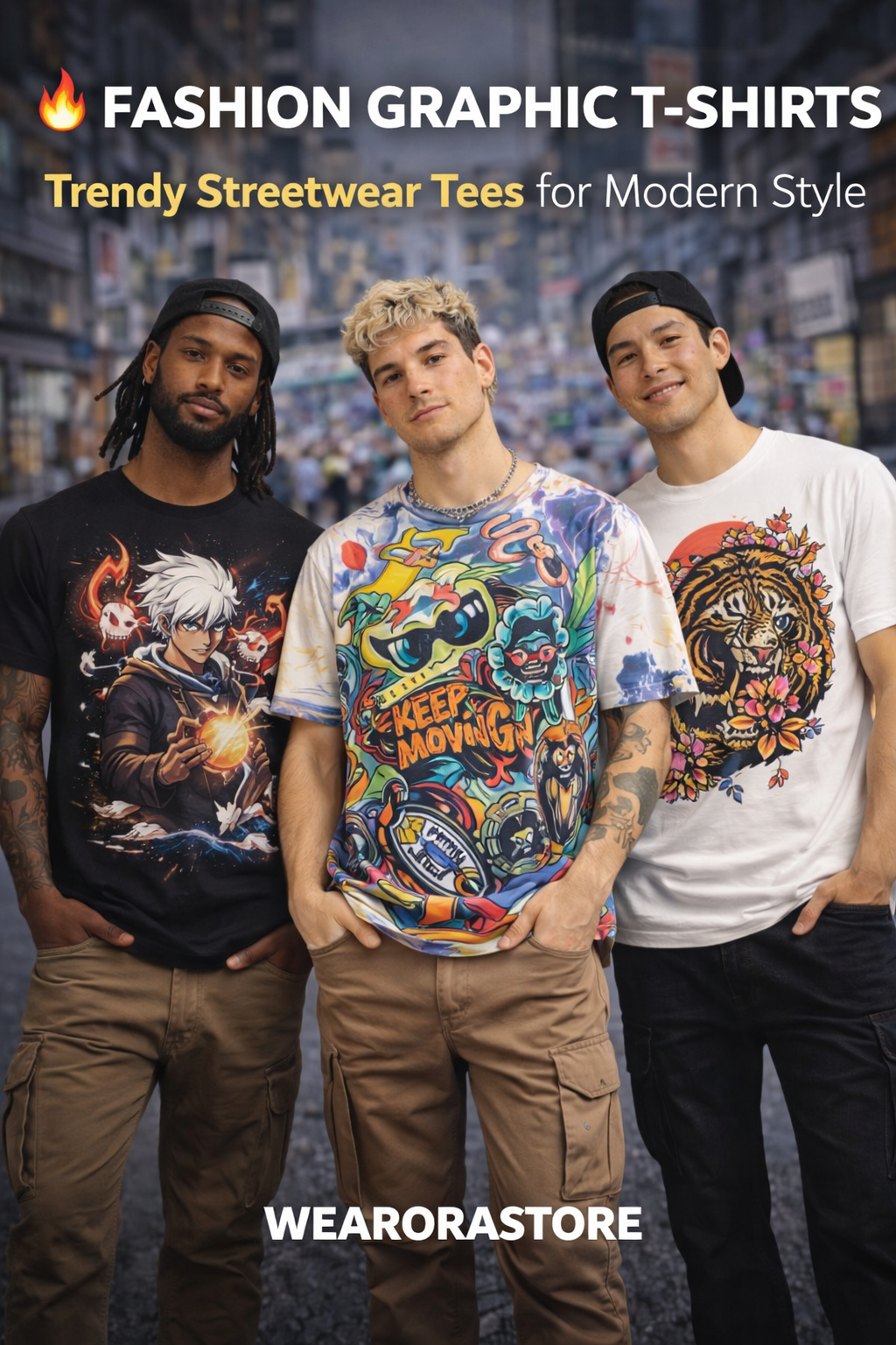 fashion graphic T shirts streetwear style