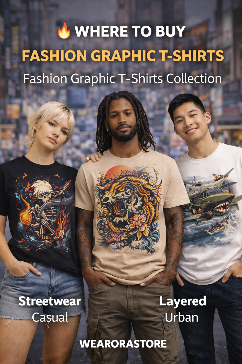 fashion graphic T shirts collection