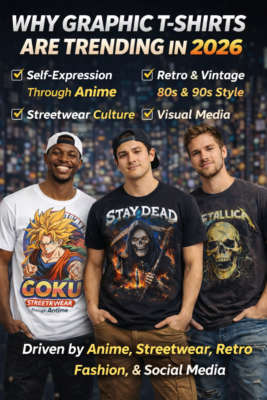 Vintage style graphic T-shirt design with retro typography on black background