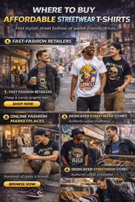 affordable streetwear T-shirts collection
