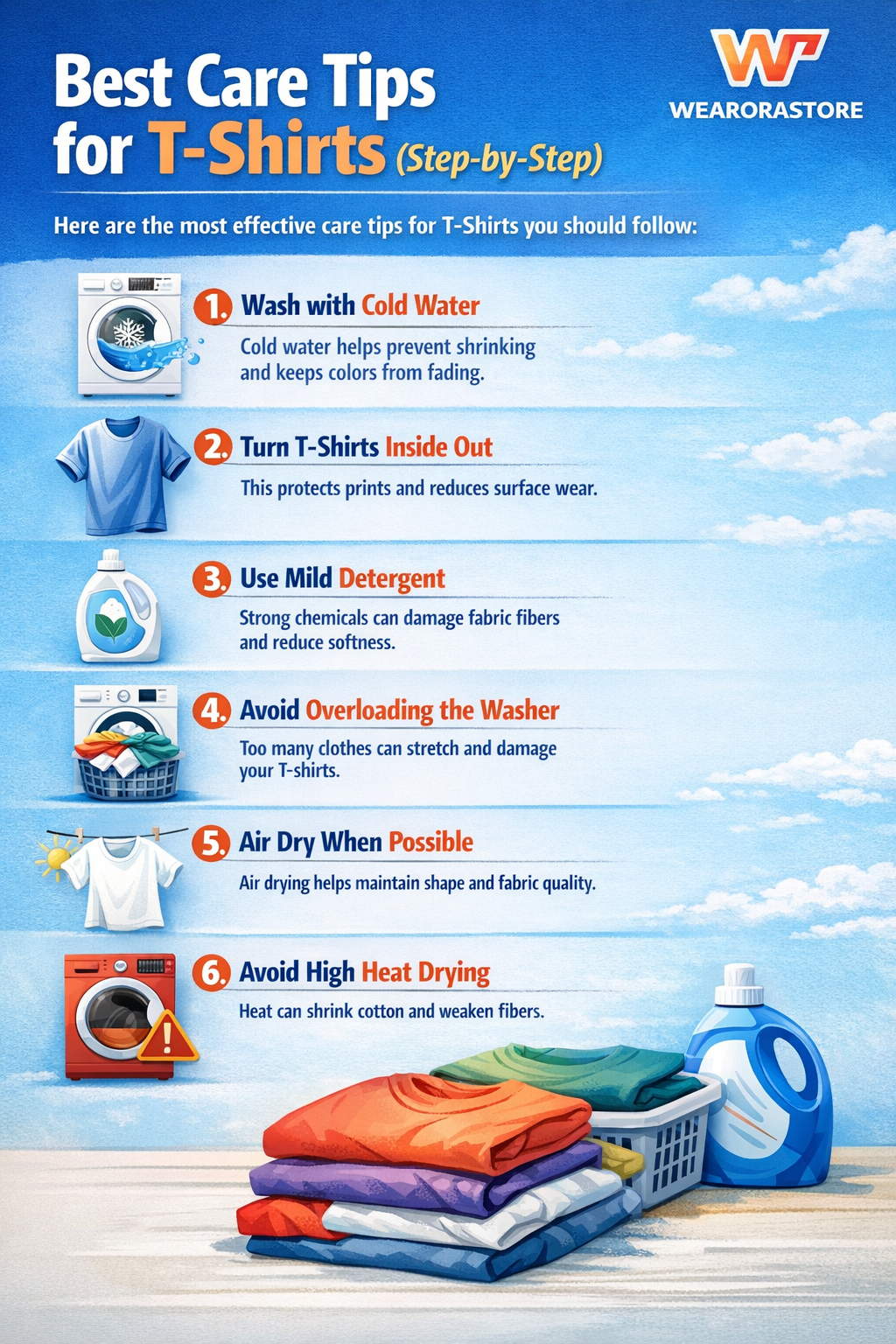 air drying T-shirts to maintain shape and quality