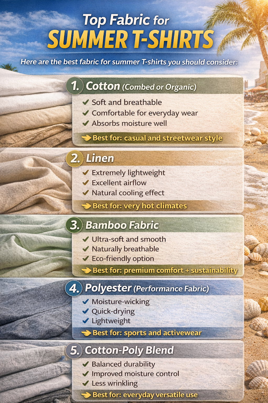 cotton linen bamboo polyester fabric comparison