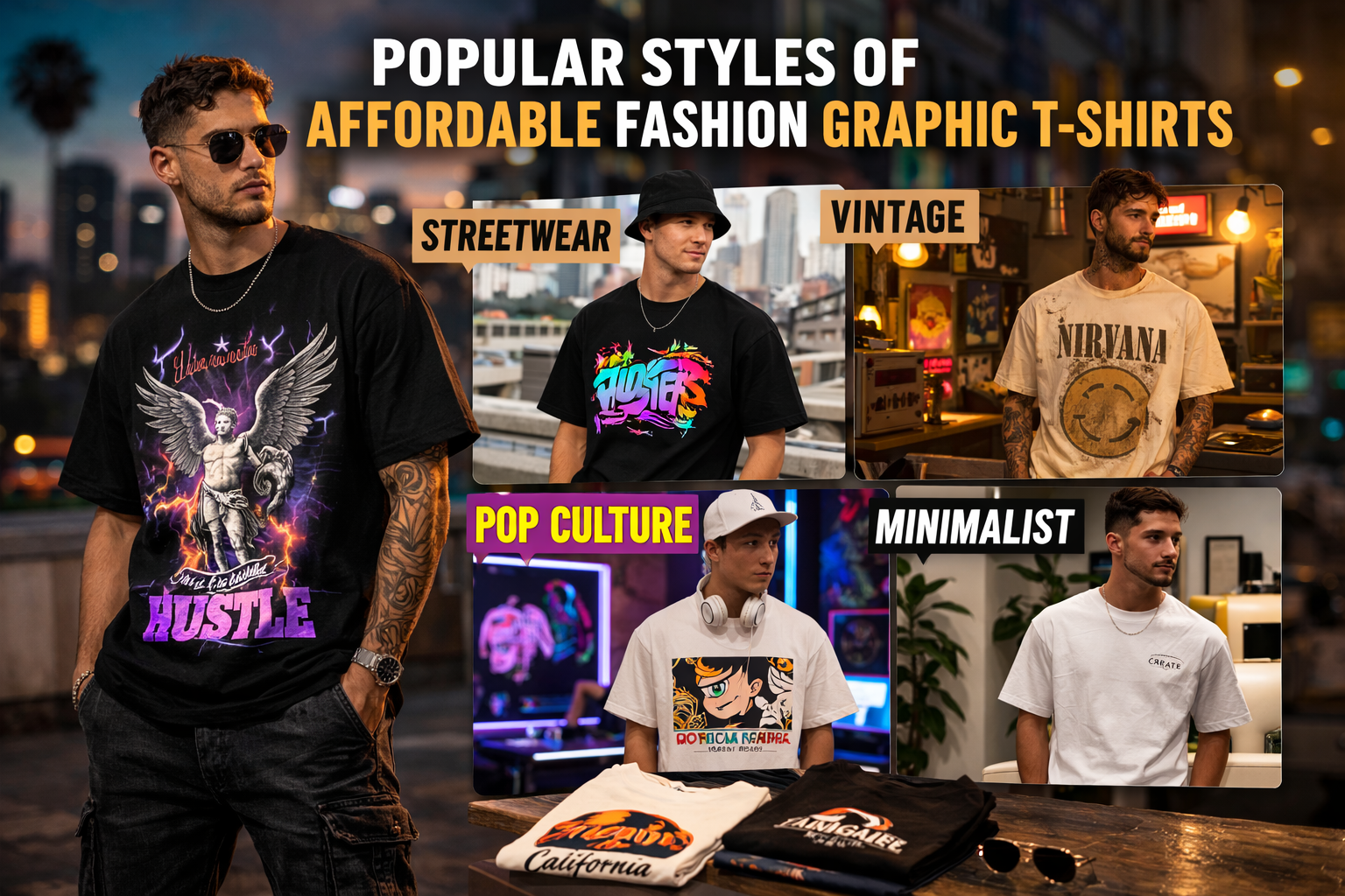 how to style affordable fashion graphic T shirts outfit