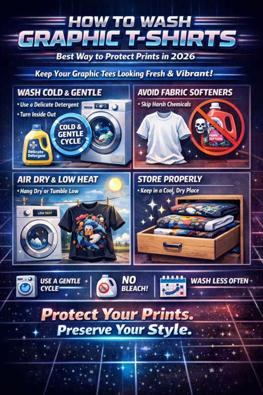 how to wash graphic T-shirts properly inside out