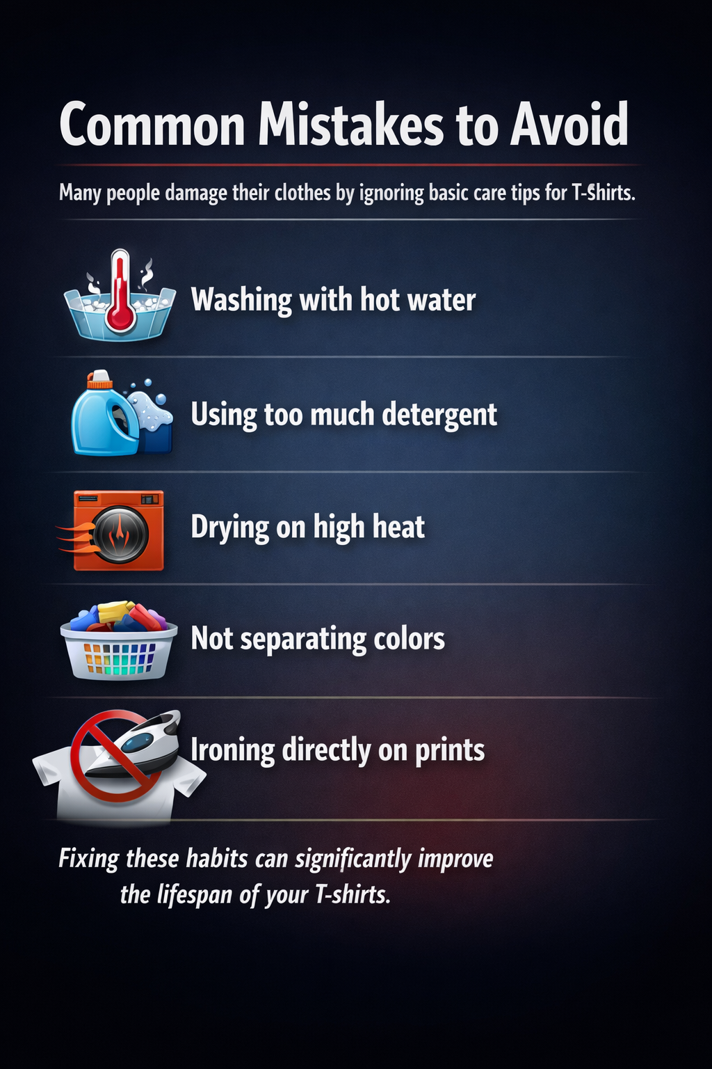 storing T-shirts properly folded wardrobe