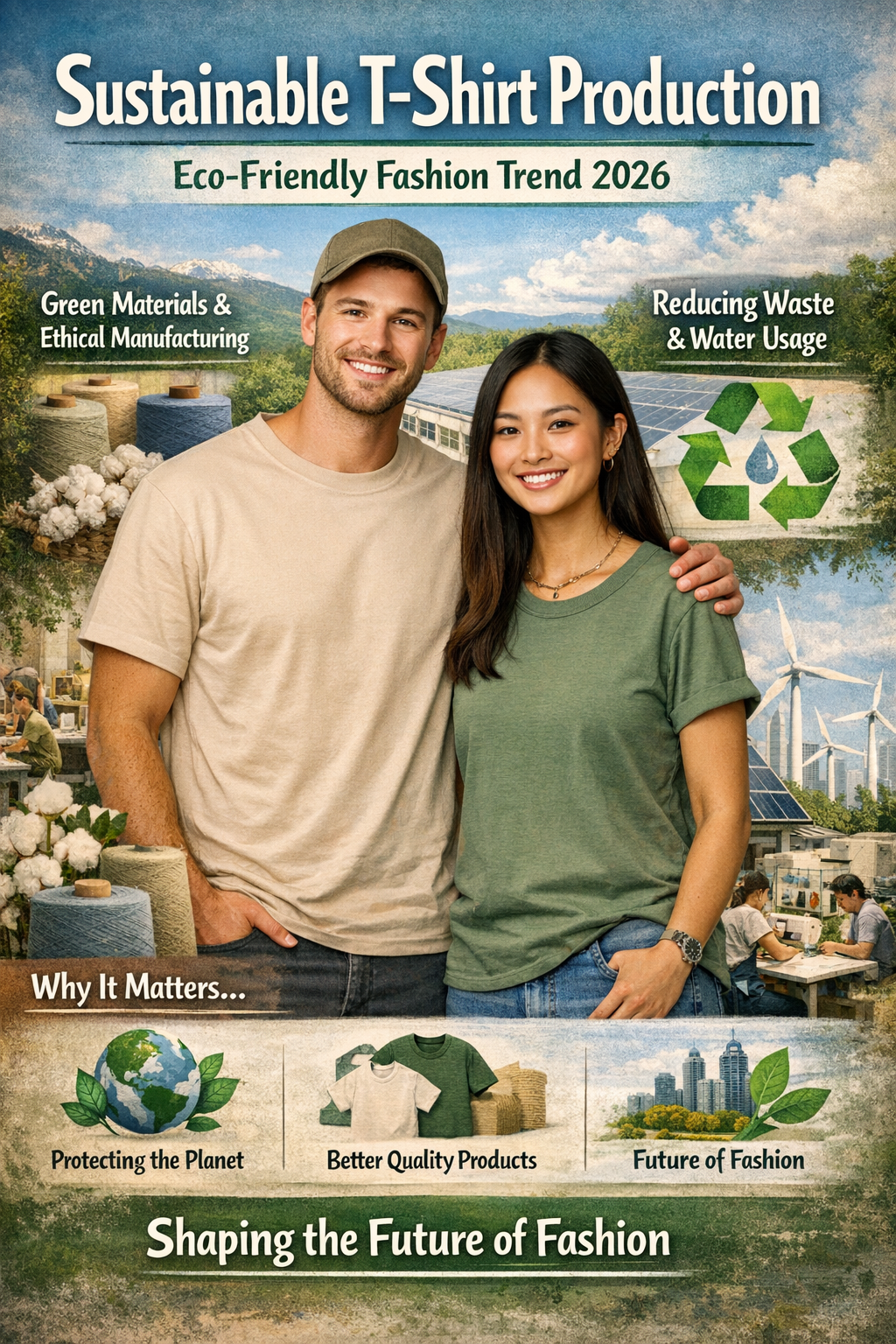 sustainable T-shirt production eco-friendly manufacturing process