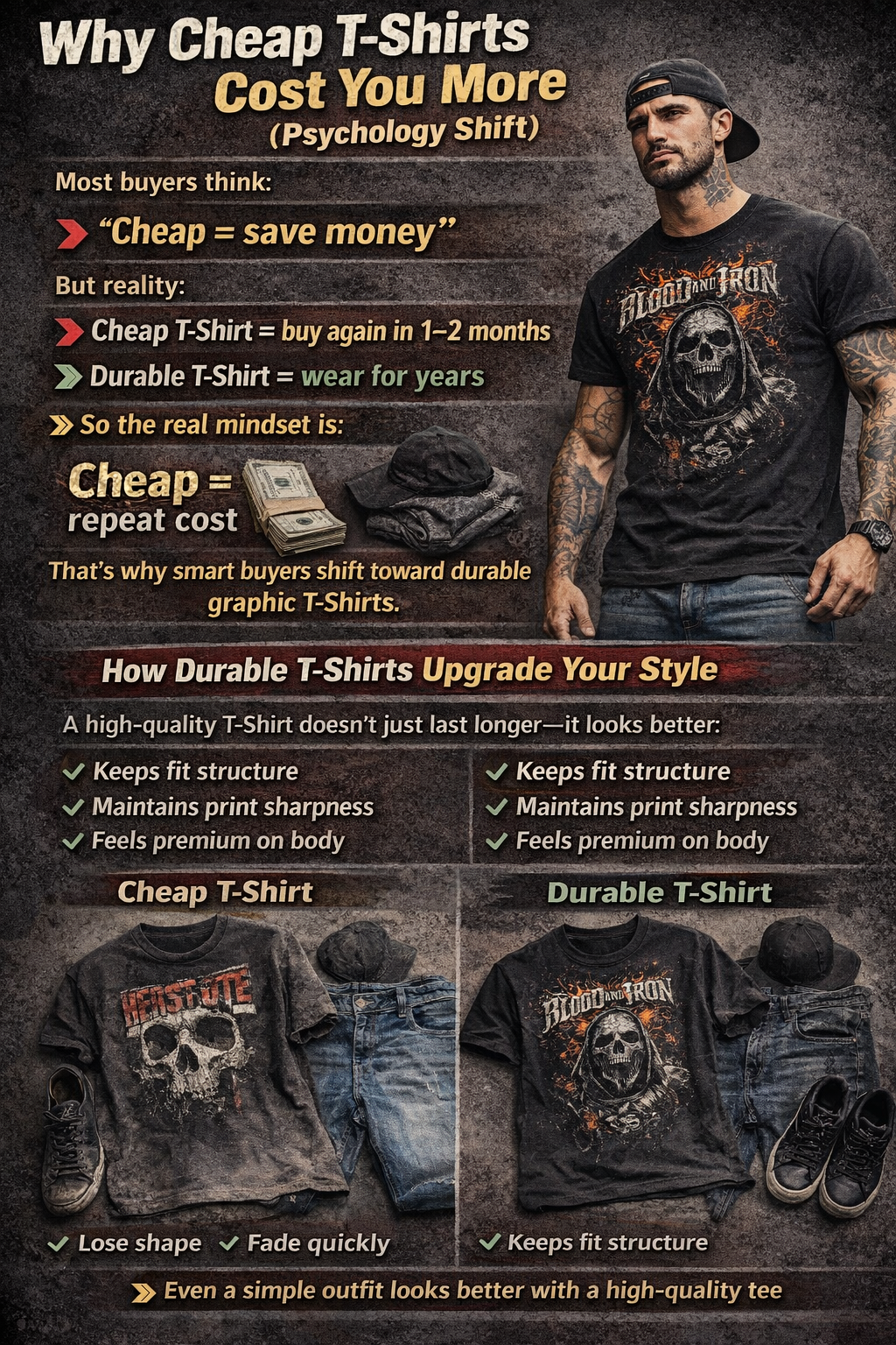durable graphic T-shirt streetwear outfit premium fit