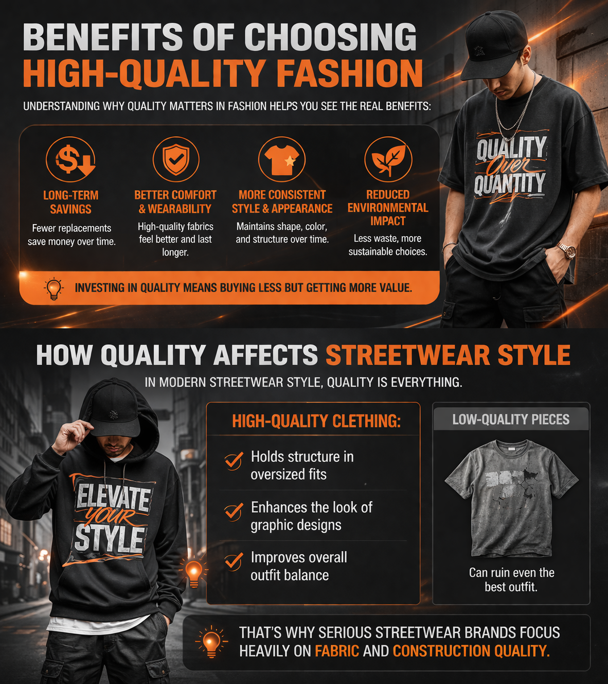 high quality streetwear outfit graphic T-shirt fit