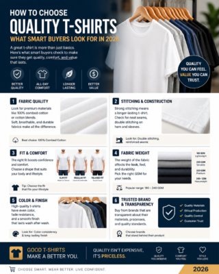 how to choose quality T-shirts fabric stitching collar fit comparison